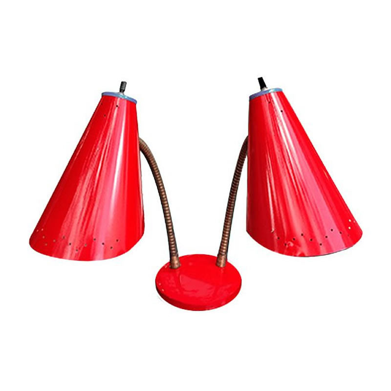 Lámpara de mesa dos luces. 1950