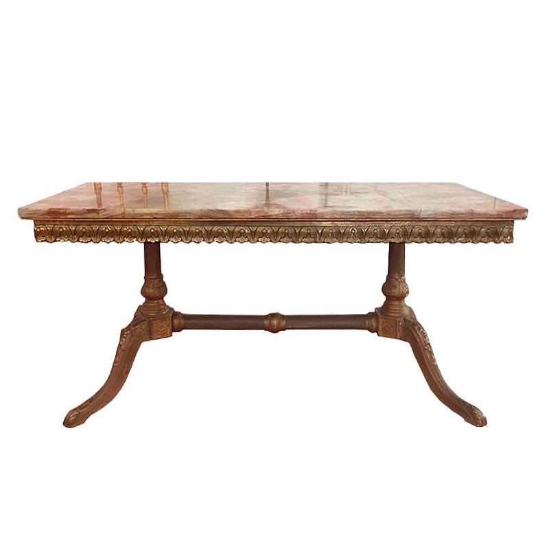 Mesa de centro en bronce y onix