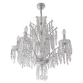 Lámpara de techo en cristal Baccarat. 8 luces. 1950
