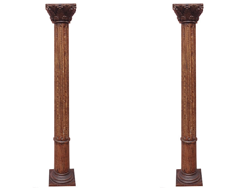 Par de columnas en madera