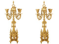 Par de candelabros en bronce dorado. Francia. S. XIX