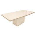 Mesa de comedor en fichas de marfil y bronce. 1970