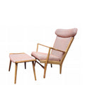 Silla con descansapies estilo escandinavo