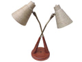 Lampara de mesa. 2 luces. 1950
