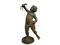 Escultura de querubín en bronce para fuente