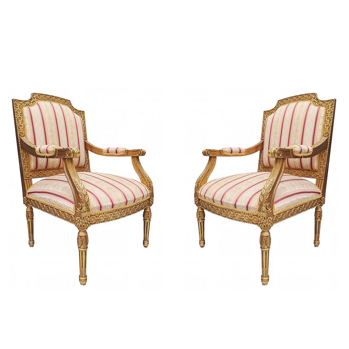 Par de sillas estilo Louis. XVI