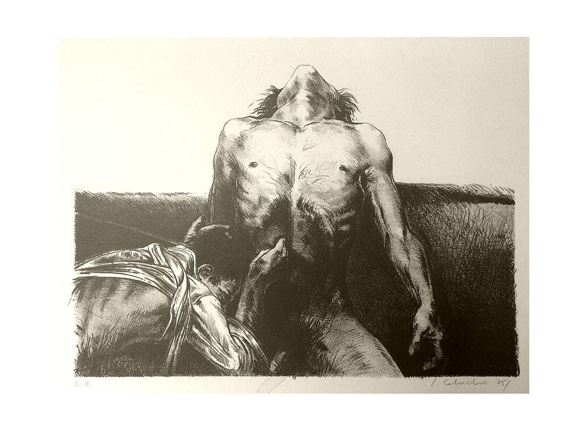 Luis Caballero "Sin titulo". Litografia. 1975