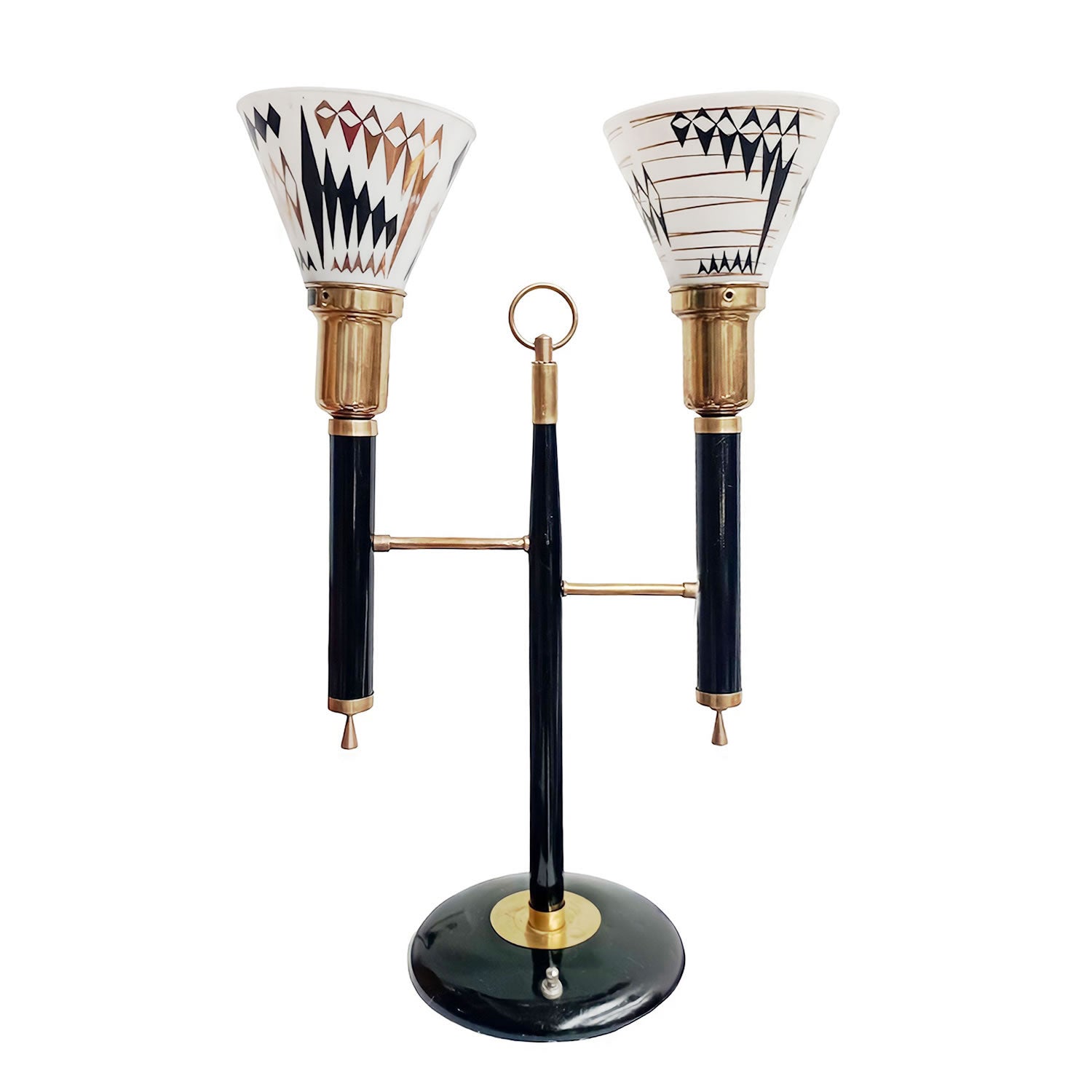 Lámpara de mesa. 2 luces. 1950