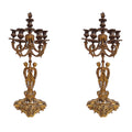 Par de candelabros en bronce. S. XIX
