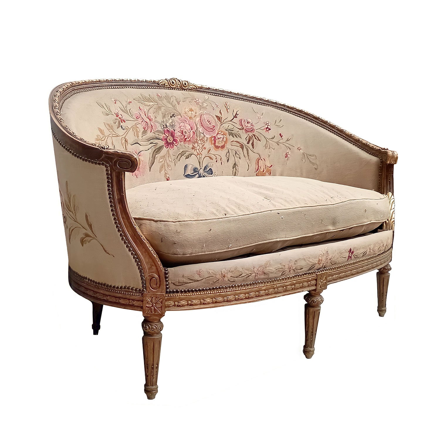 Sofá estilo Louis XVI. Francia. S. XIX