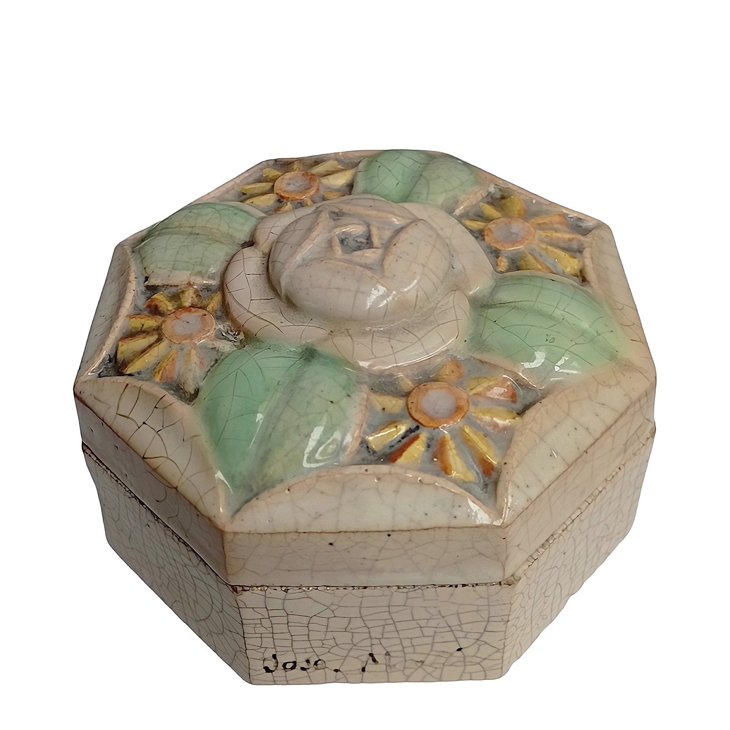 Caja ceramica Marcel Guiilard. Francia. 1930