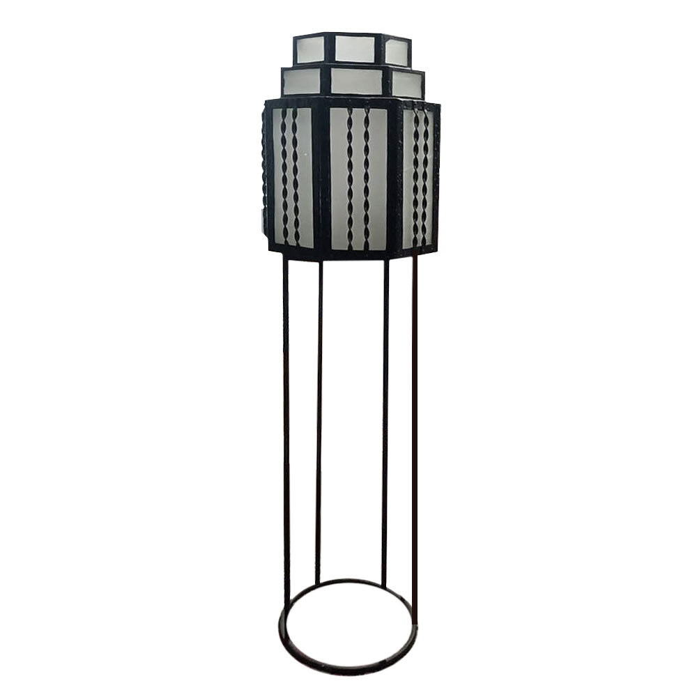 Lampara pedestal forja