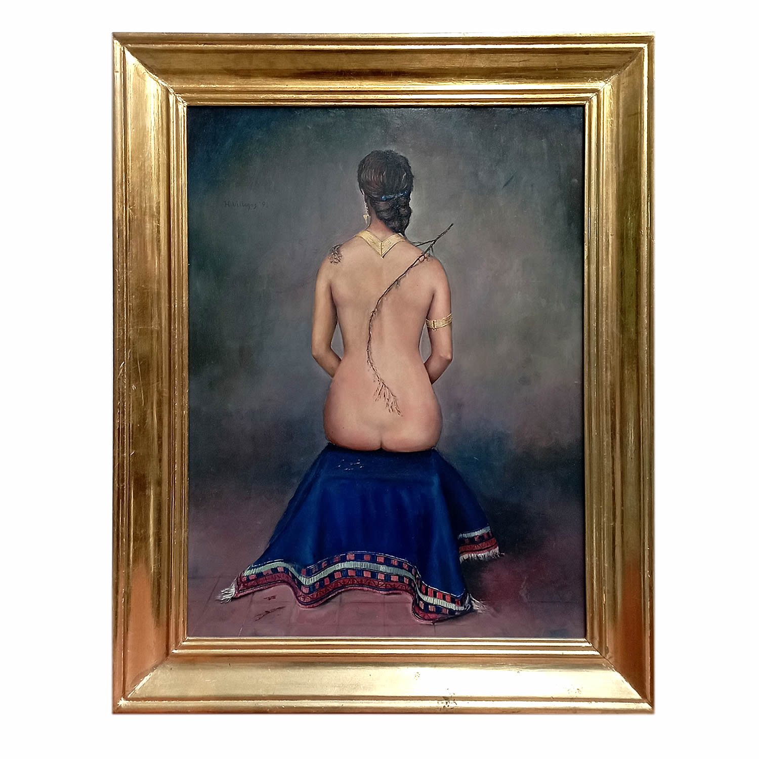 Cuadro mujer desnuda espaldas