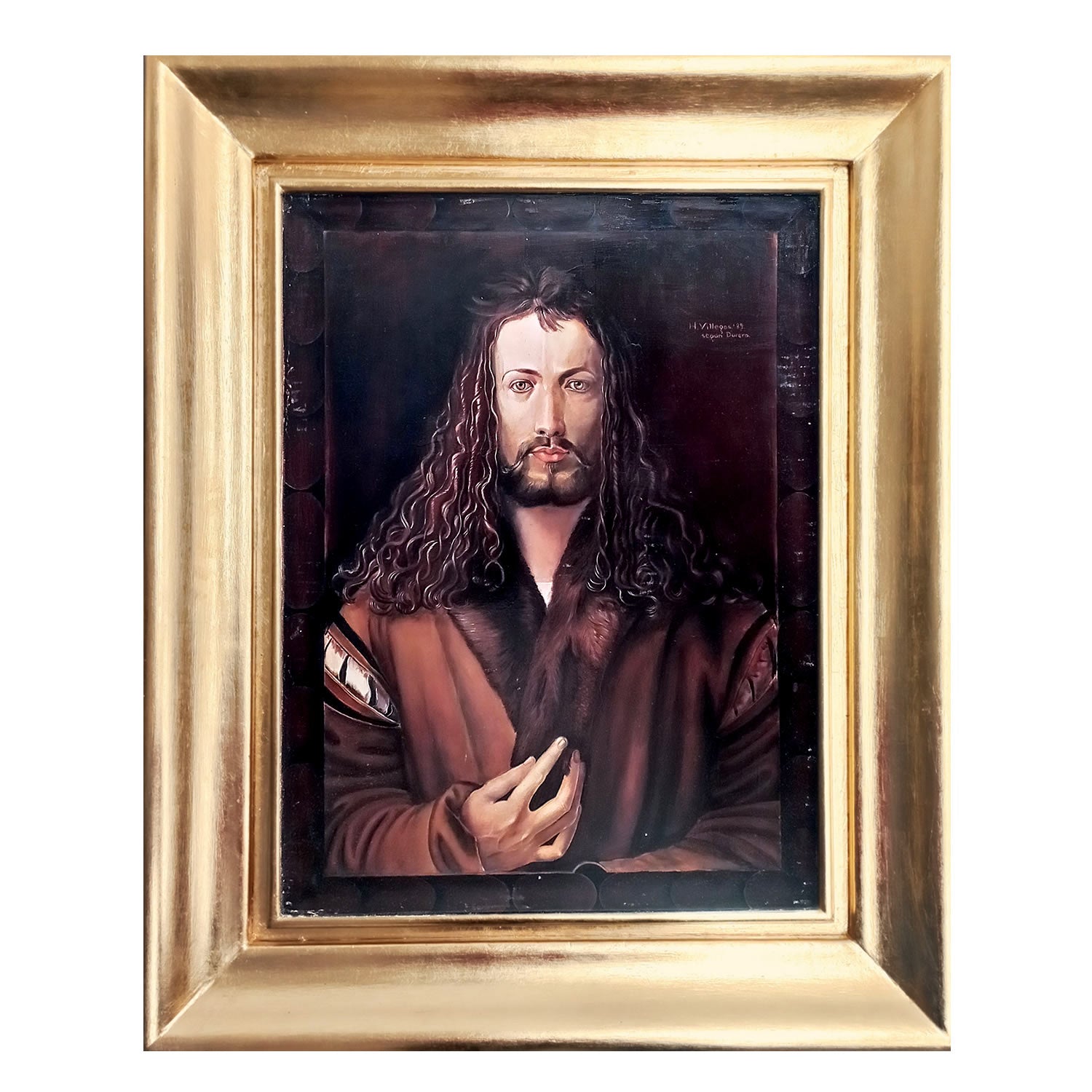 Hernán Villegas. Según Durero. Autorretrato. 1989