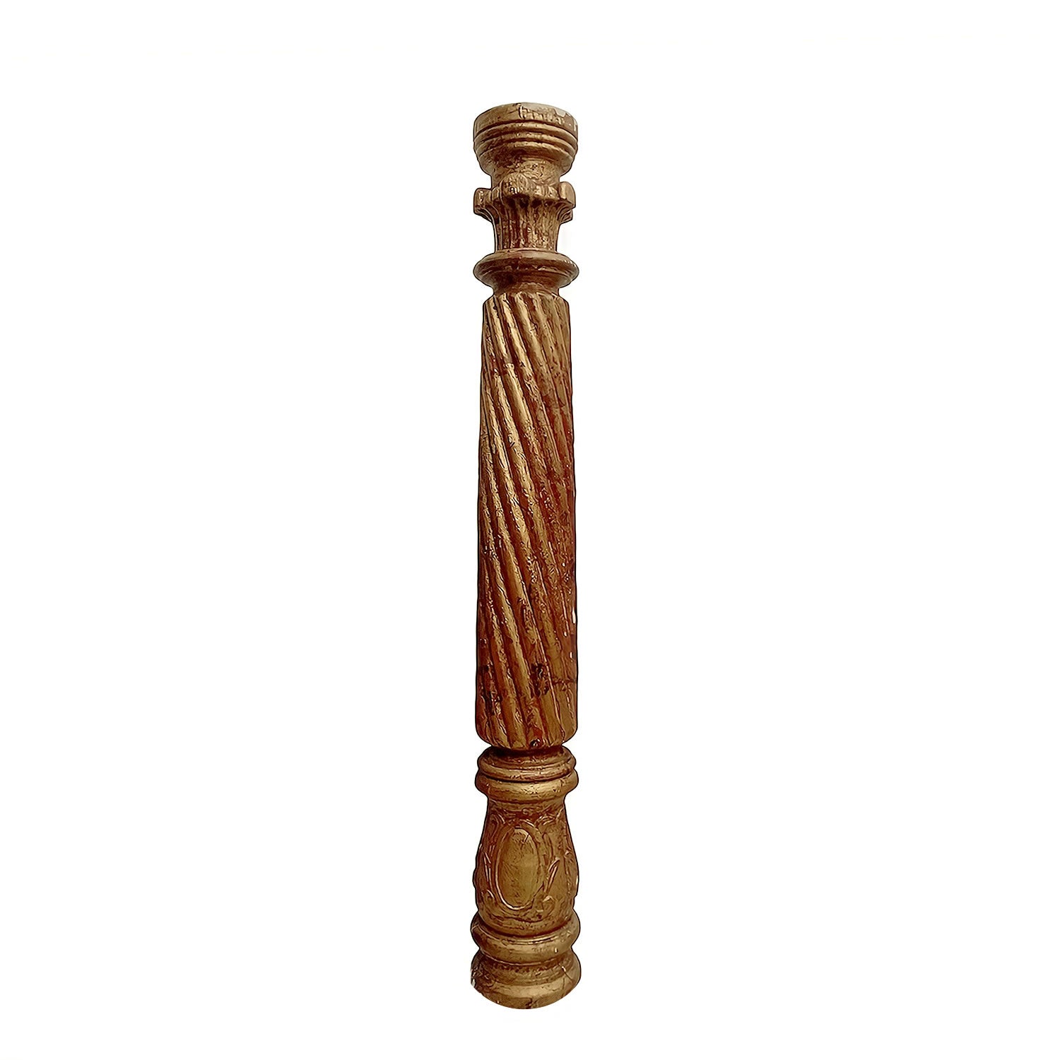 Columna en madera hojillada. S. XIX