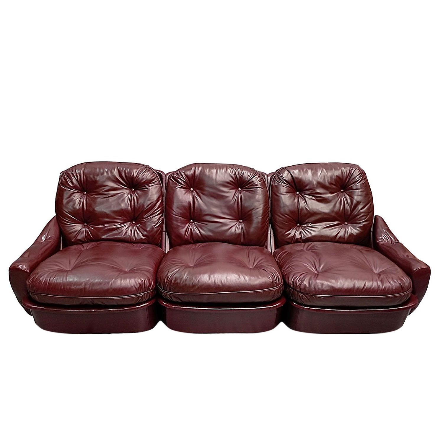 Sofa cuero. Francia. 1970