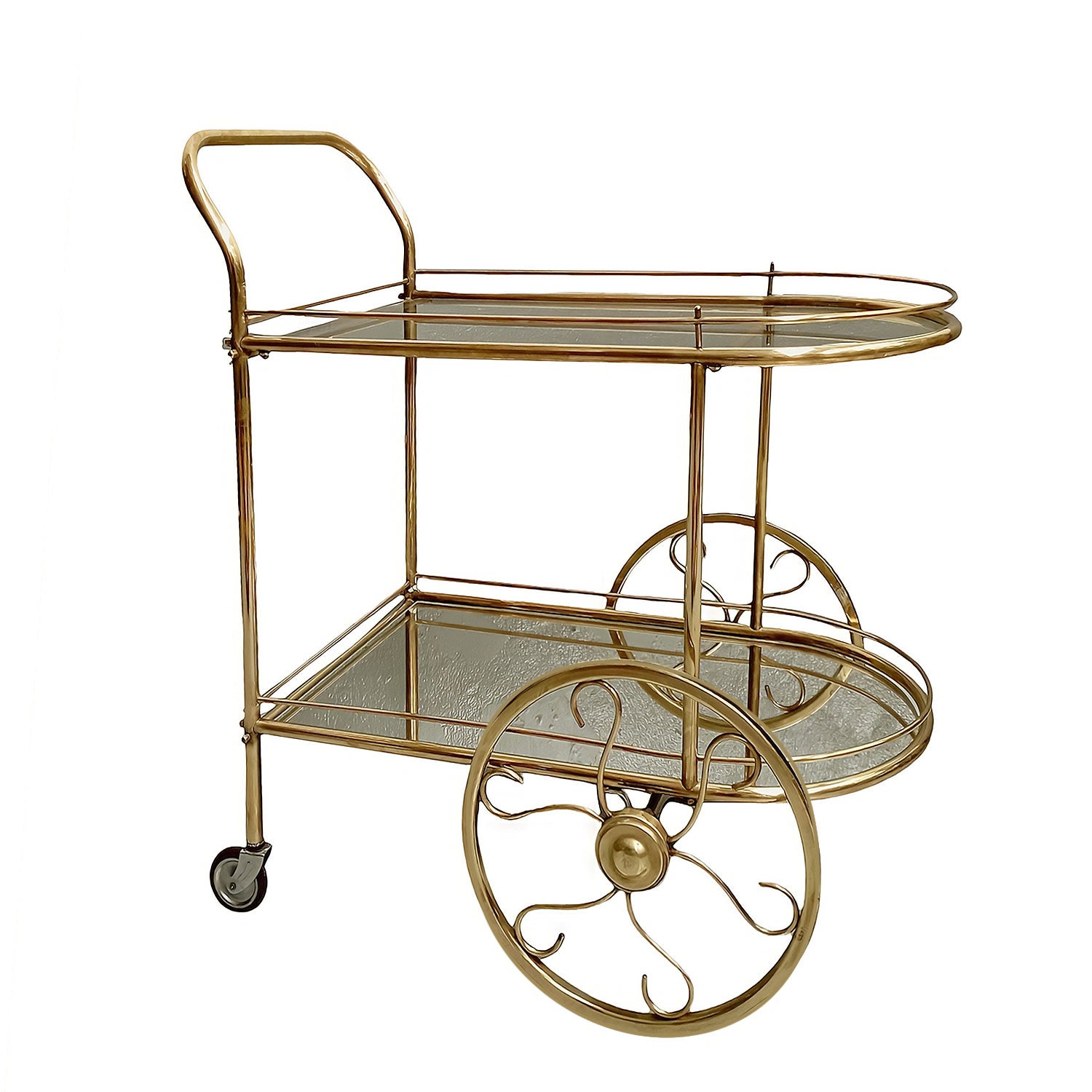 Carro bar en bronce. 1960