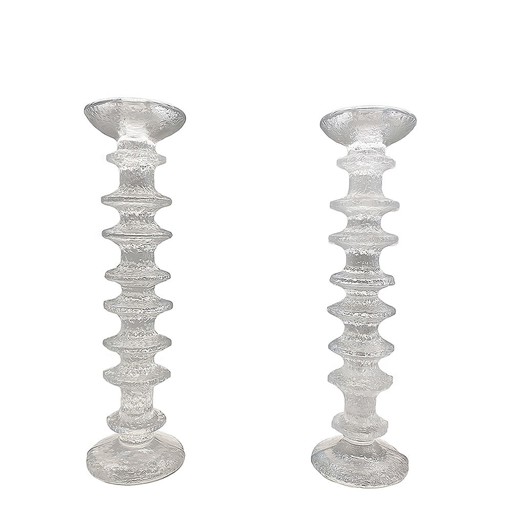 Par de candelabros Littala Festivo. Cristal. 1960