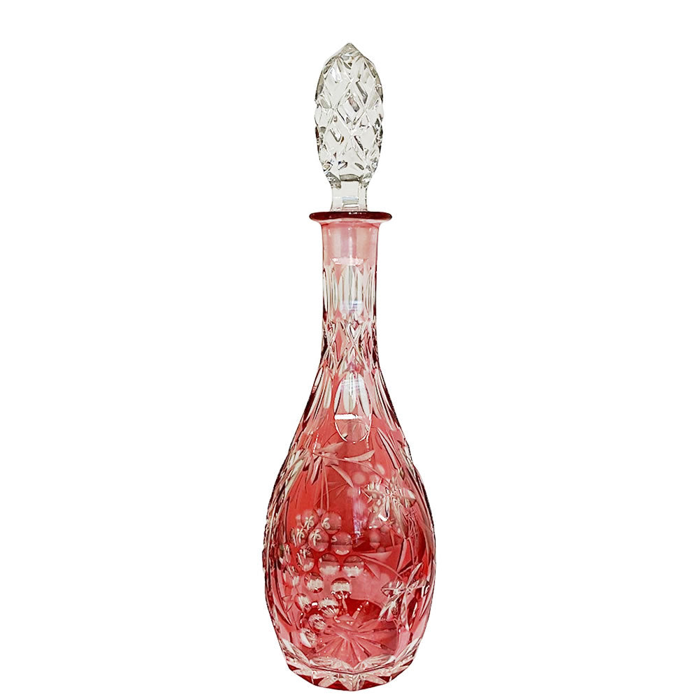Licorera en cristal Bohemia. Medidados S.XX