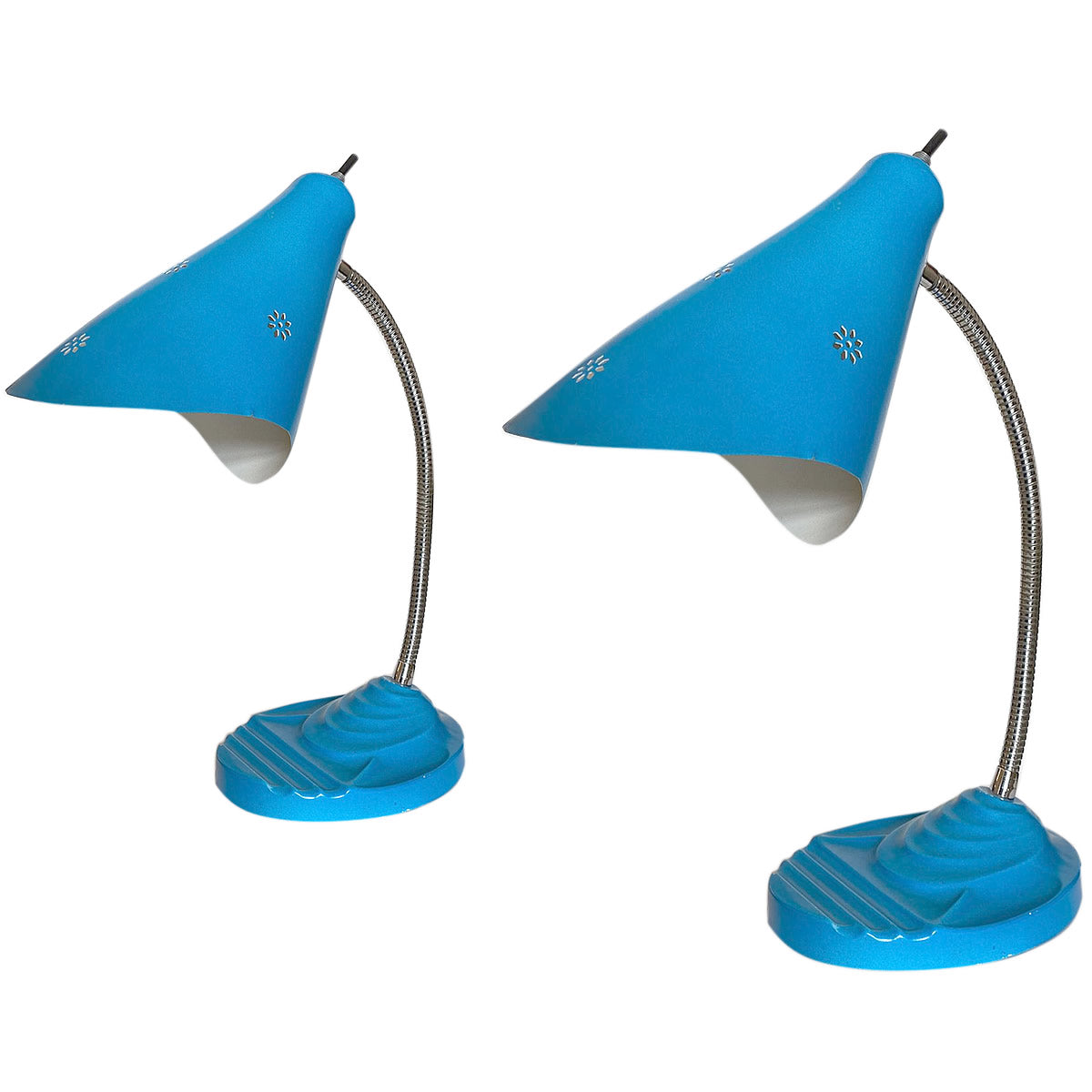 Par lámparas azules. 1950