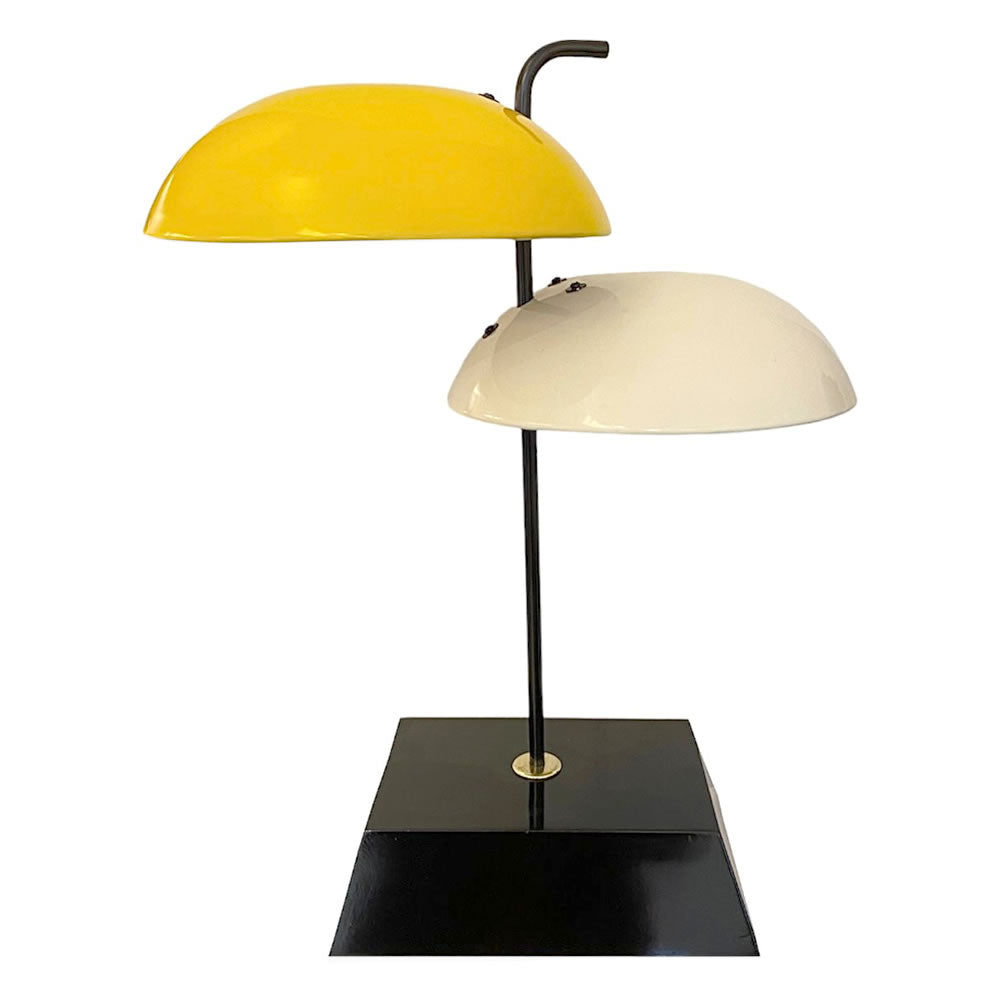 Lampara de mesa 2 luces. Italia. 1960