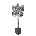 Lámpara de mesa en cromo.  6 luces. 1960