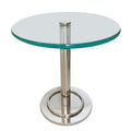 Mesa auxiliar, cromo y cristal. 1970