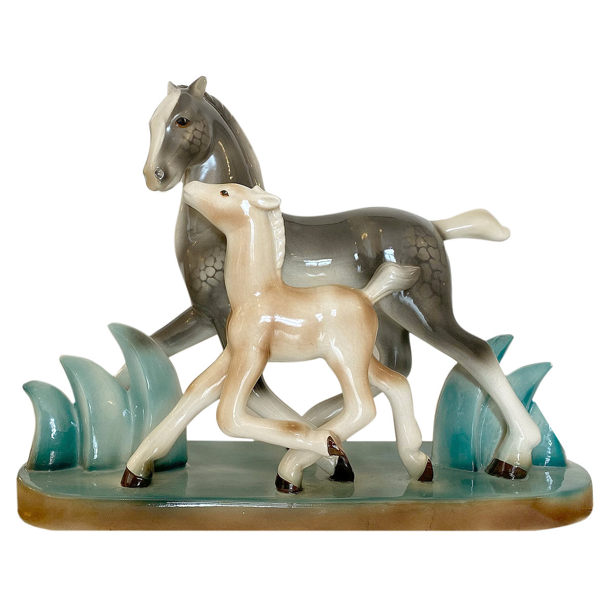 Cerámica de caballos Goldscheider. USA. 1950