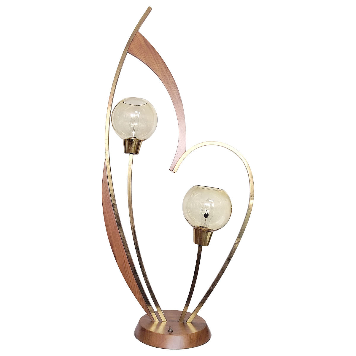 Lámpara de mesa 2 luces. 1950
