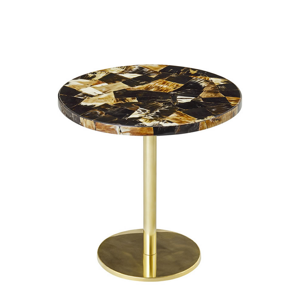 Mesa auxiliar, bronce y cacho