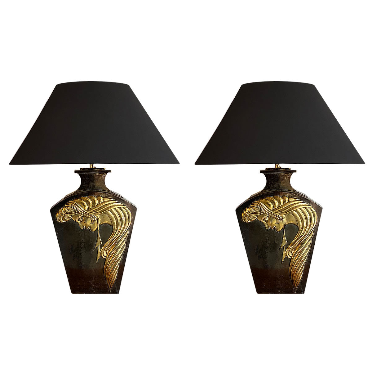 Par lamparas cabezas deco