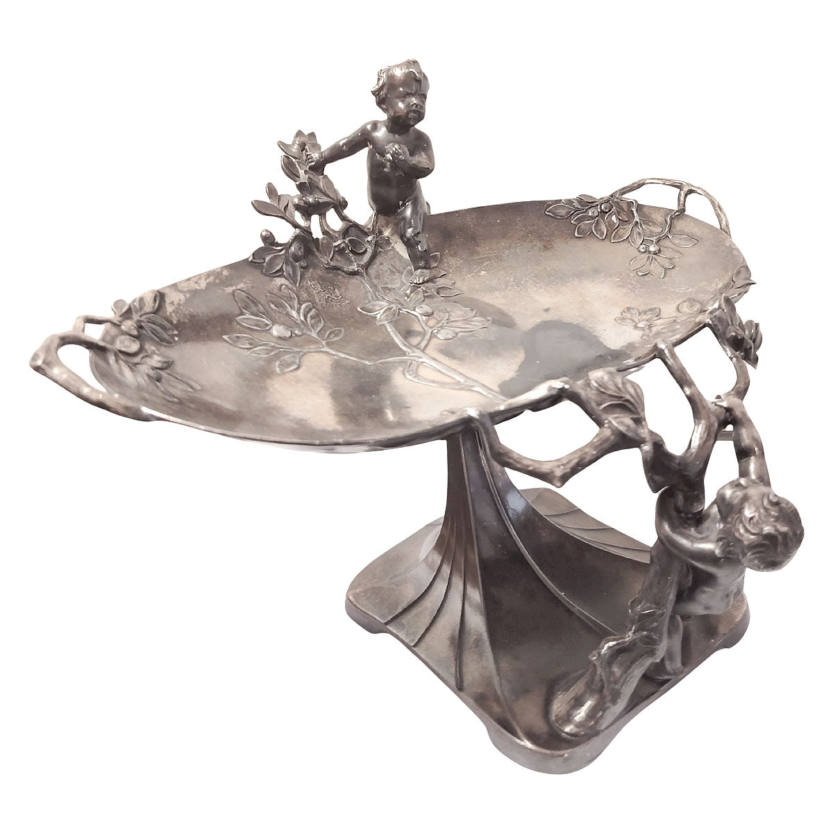 Bandeja o soporte para cartas. Art nouveau. WMF. Alemania. Principio S. XIX