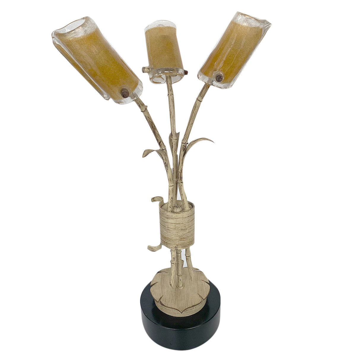 Lampara de mesa. 3 Luces. Murano y metal
