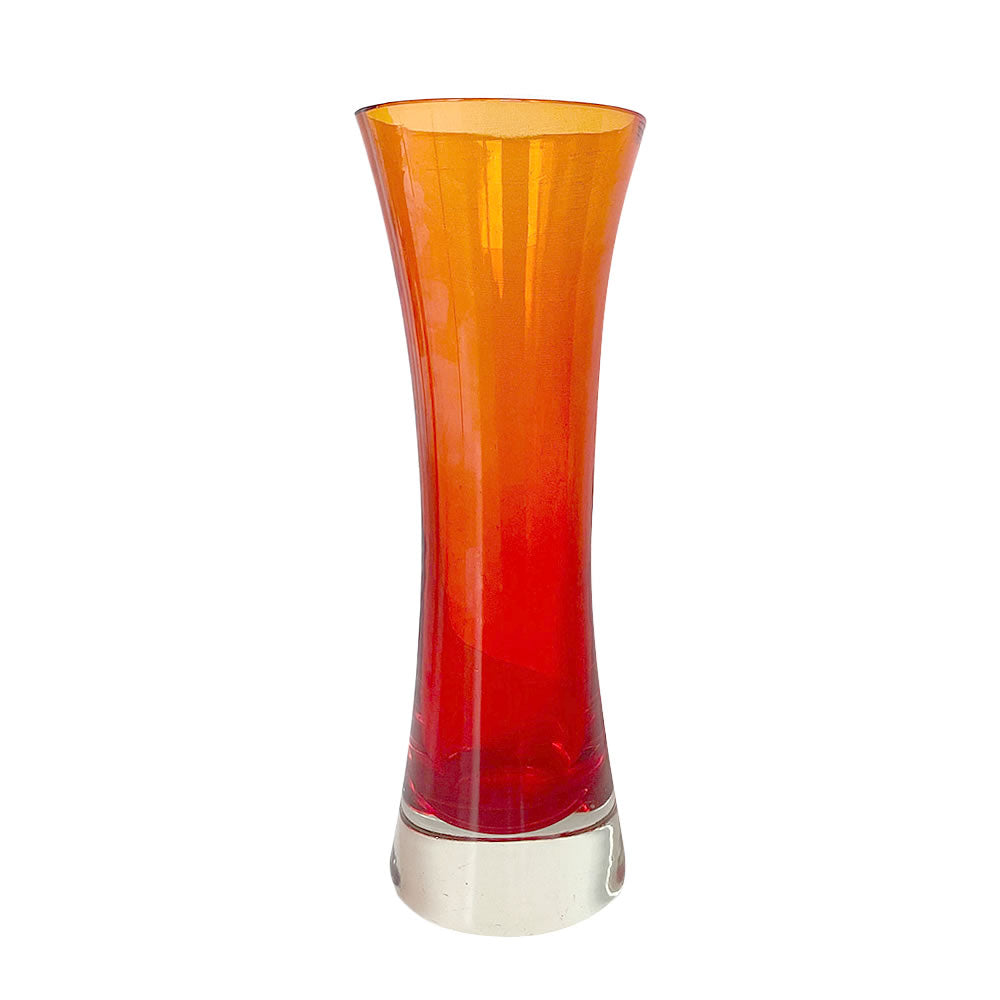 Florero degrade naranja rojo. Murano. 1960