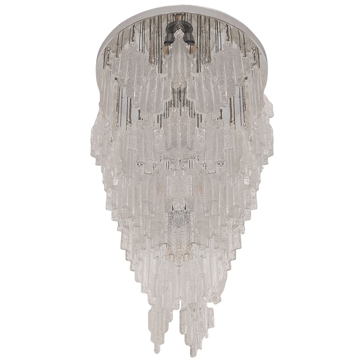 Lampara de techo en cristal de Murano. Italia.  1970