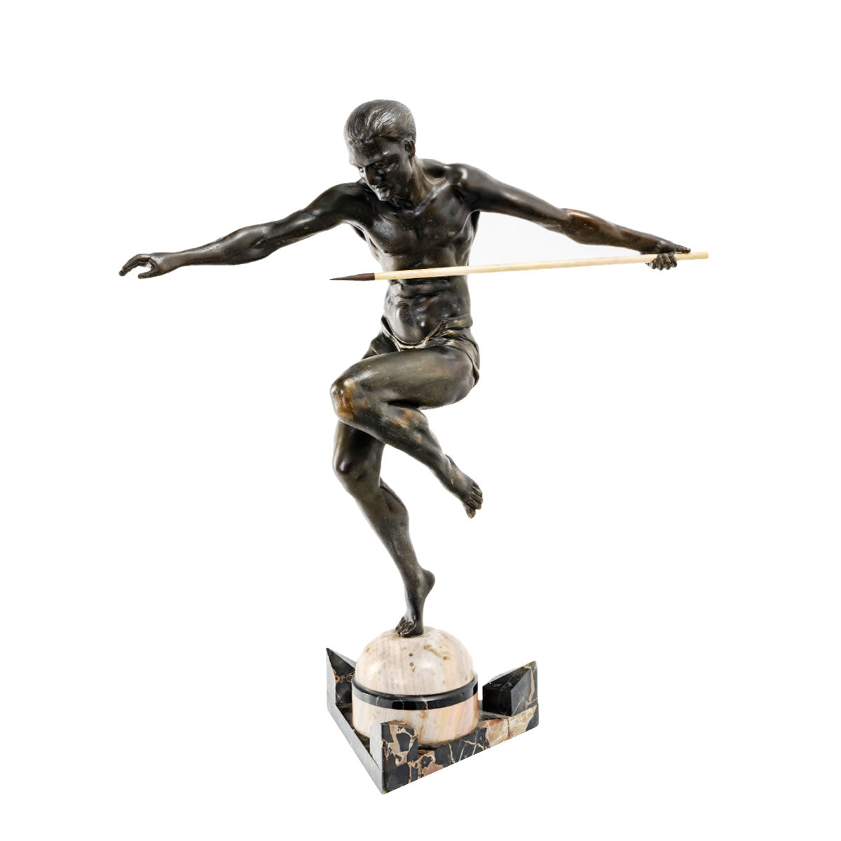 Lanzador de jabalina art déco. Antimonio. 1920